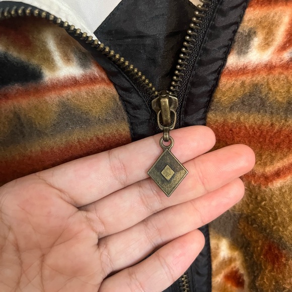 Brown Patterned Windbreaker - Picture 3 of 4